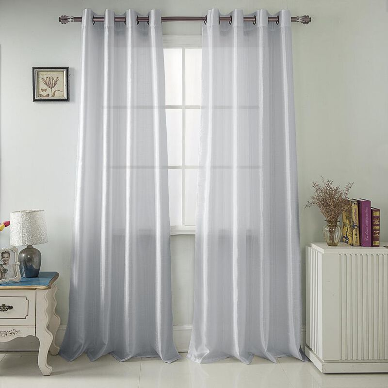 RT Designers Collection Nancy Faux Luxurious Silk Grommet Curtain Panel