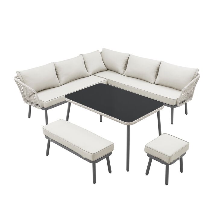 Inspired Home Brailynn  Outdoor 5pc Seating Group