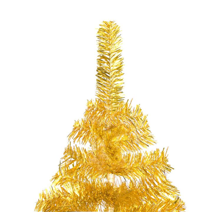 vidaXL Artificial Christmas Tree with Stand Gold 70.9" PET