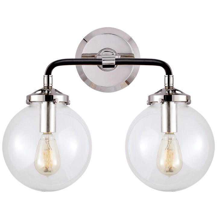 Bistro Dbl Light Curved Sconce
