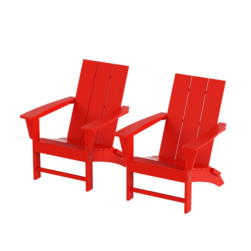 WestinTrends Modern Folding Adirondack Chair (Set of 2)