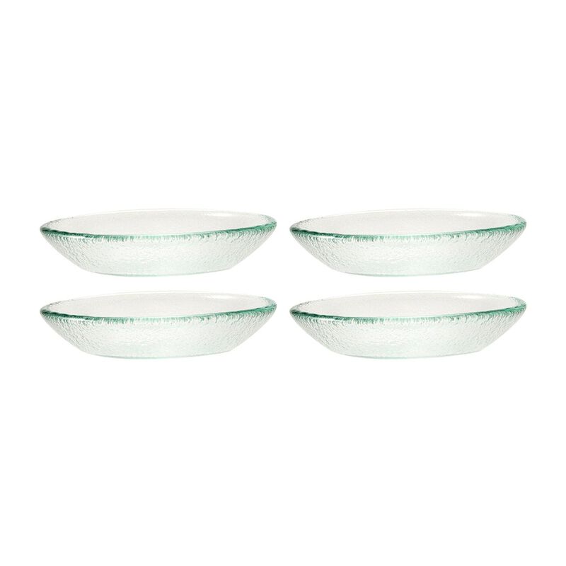 Glass Dinnerware dia.5.5" h:1.25" 8 oz. Round Clear Glass Bowl (Set of 4)