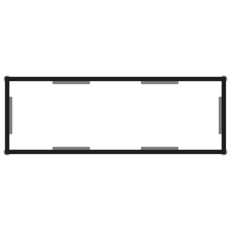 vidaXL Console Table Transparent 39.4"x13.8"x29.5" Tempered Glass
