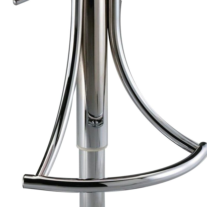Vera 19-29 Inch Counter Height Stool, Round Swivel, Adjustable, Black - Benzara