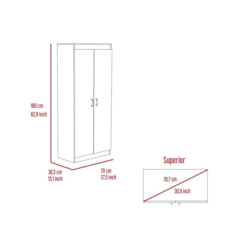 Cherry Hill 5-Shelf Pantry Cabinet White