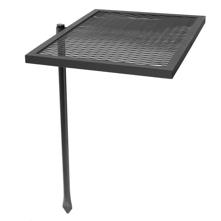 Sunnydaze 24 in Steel Fire Pit Cooking Swivel Grill with Heat Resistance