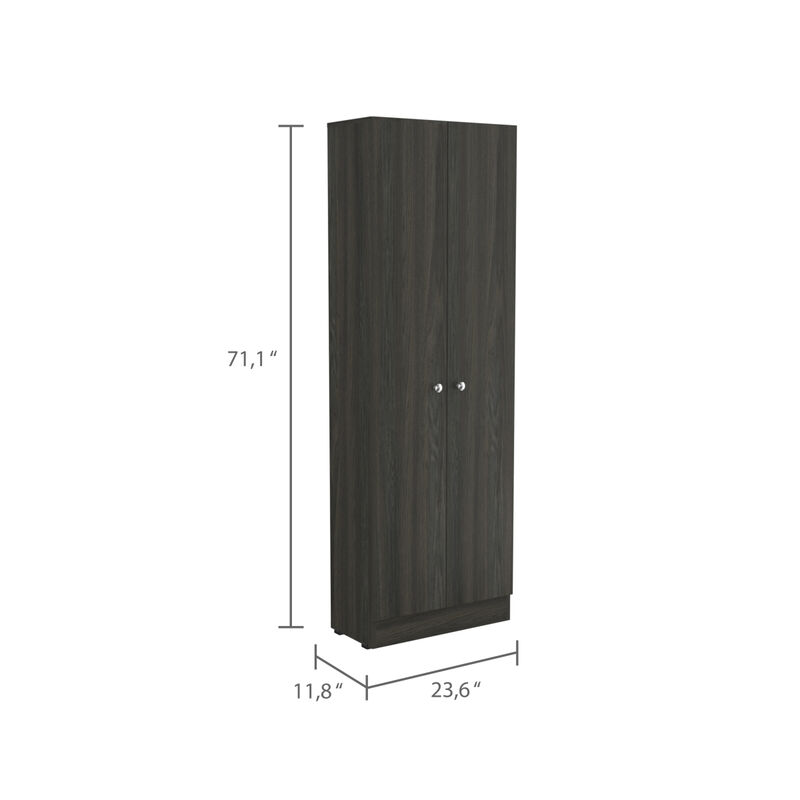 Multi Storage Cabinet, Double Door, Five Shelves - Espresso Black