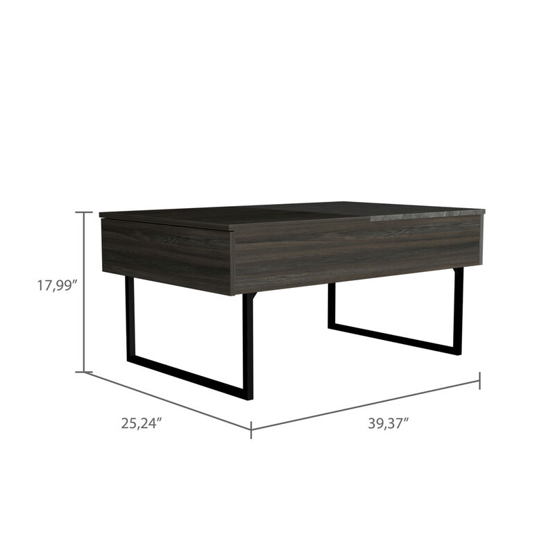 Westover Rectangle Lift Top Coffee Table Carbon Espresso And Onyx