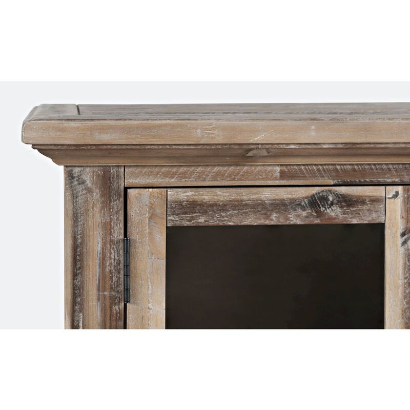 Jofran Rustic Shores 32 Coastal Distressed Acacia Two-Door Accent Cabinet