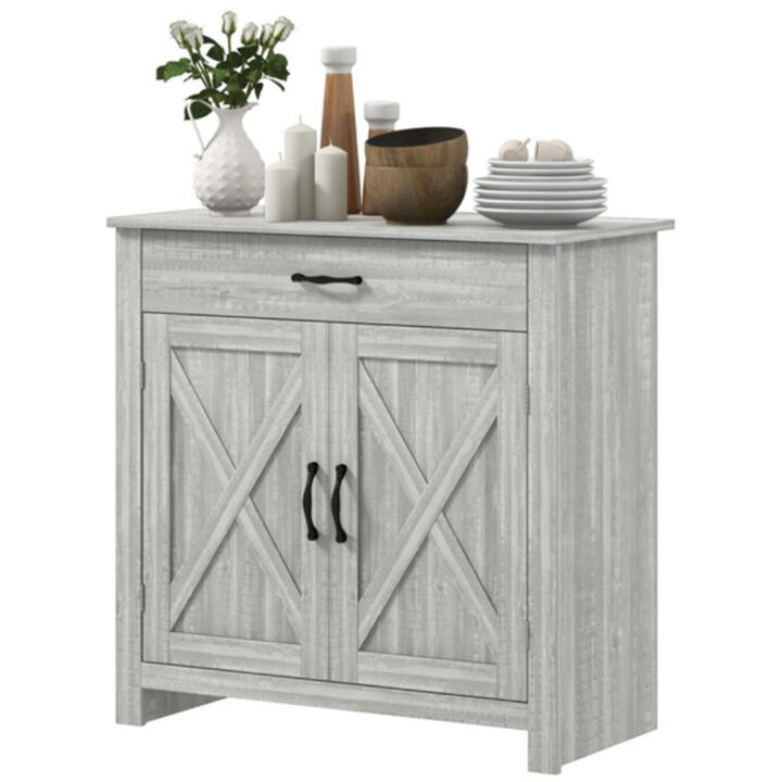 Modern Kitchen Sideboard Cabinet with Doors and Shelves for Coffee Station