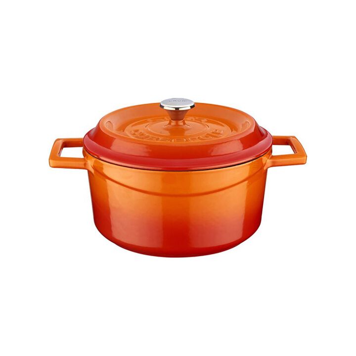 Cast Iron dia.7.75" h:4" 3 qt. Round Cast Iron Dutch Oven