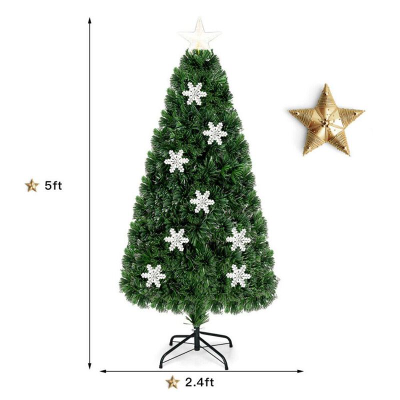 LED Optic Artificial Christmas Tree with Snowflakes