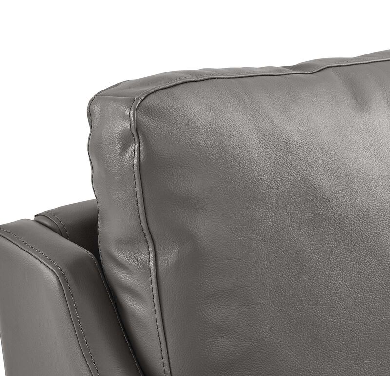 Corland Leather Armchair Gray