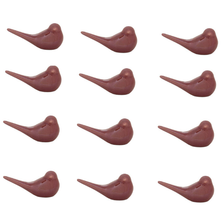 Decorative Porcelain Birds Set of 12 for Tabletop or Seasonal Accent