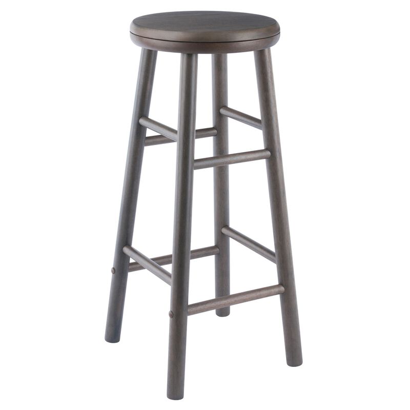 Winsome Shelby 2-Pc Swivel Seat Bar Stool Set - Oyster Gray