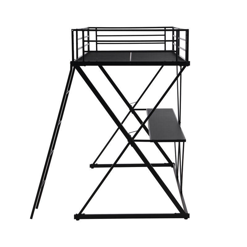 Merax Loft Bed with Desk and Ladder