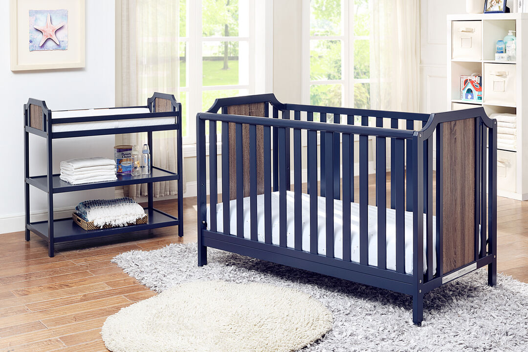 Suite Bebe Brees 3-in-1 Convertible Island Crib Black/Brownstone
