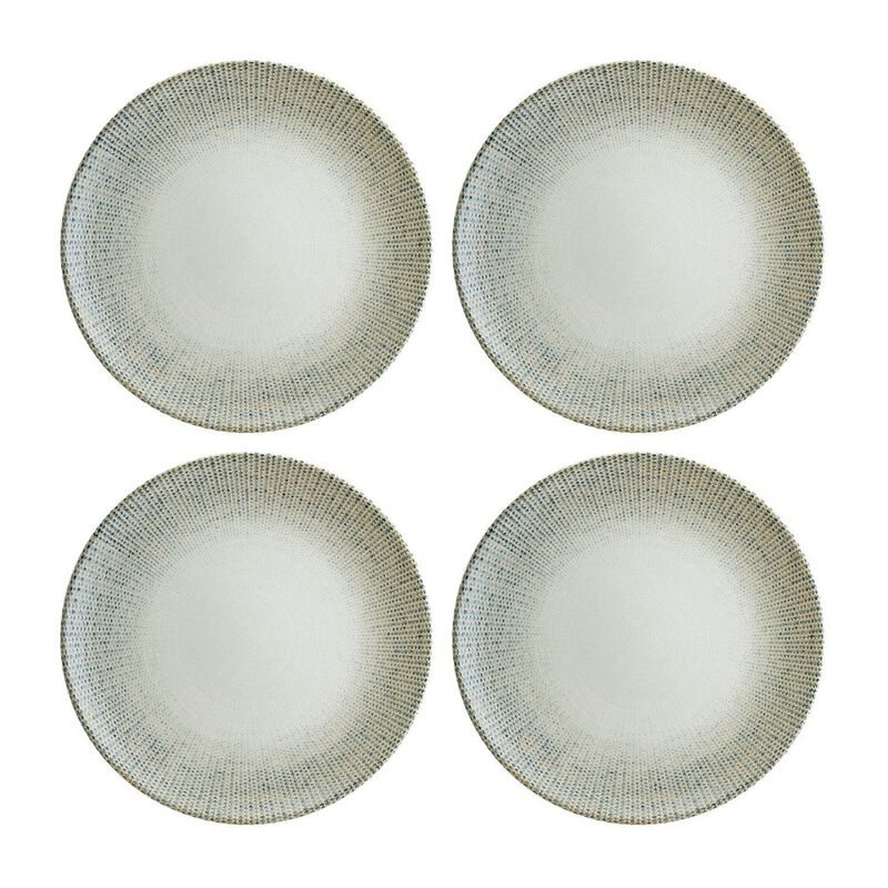 Sway dia.9" Round Decorated Porcelain Plate (Set of 4)