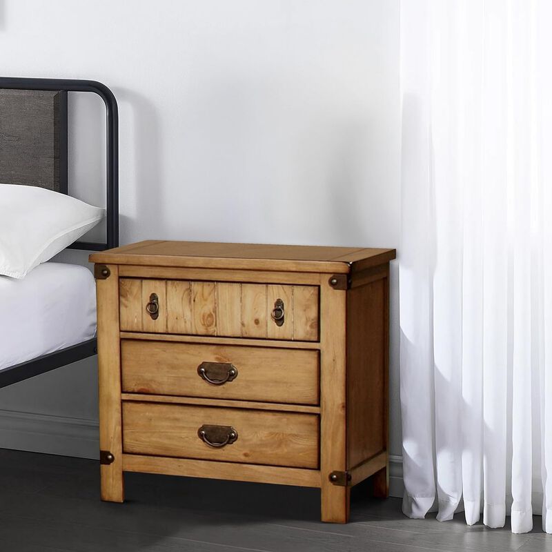 Streamdale Weathered Elm Nightstand with USB/Outlet