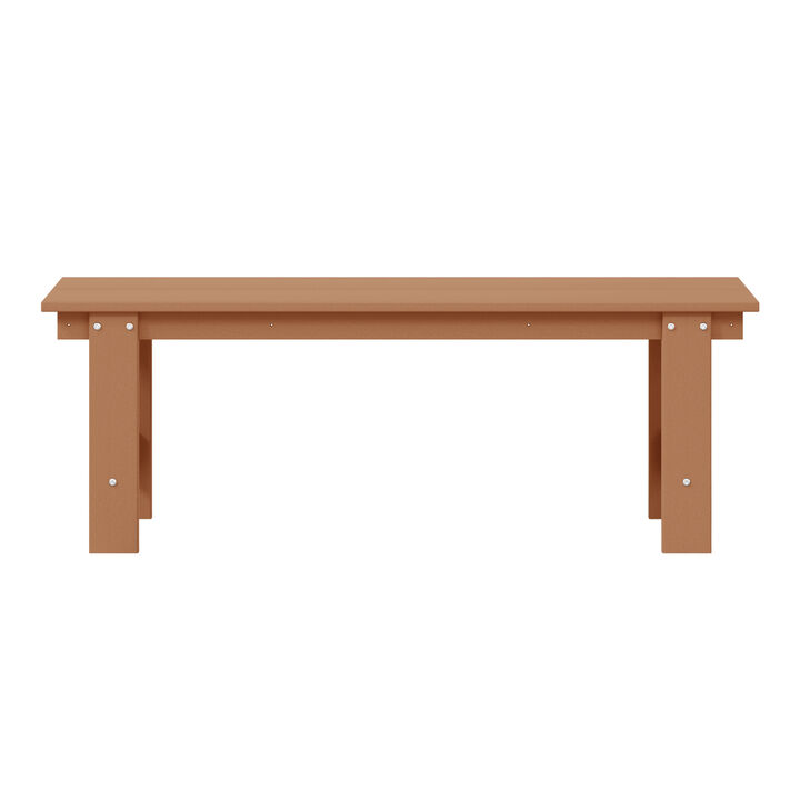 WestinTrends Outdoor HDPE 48" Modern Backless Patio Bench