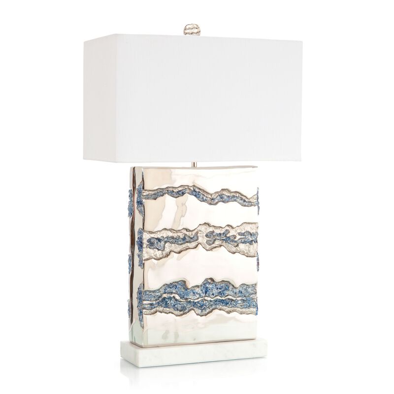 Glass Geode Table Lamp