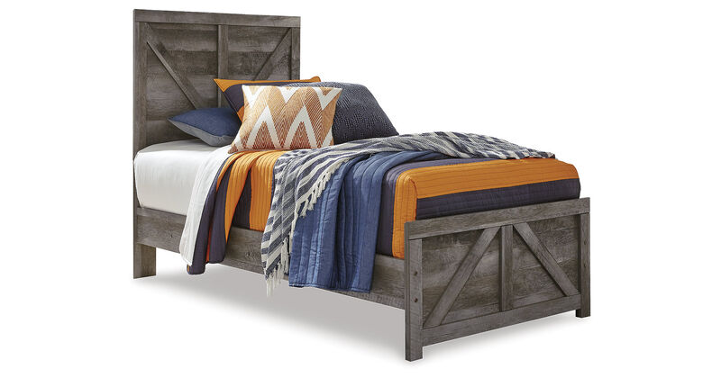 Twin Crossbuck Panel Bed