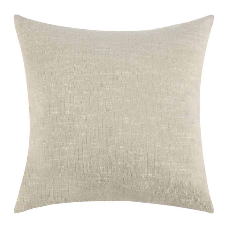 Throw Pillow, Metallic Embroidery, 22 Inch Gray Cotton Polyester - Benzara