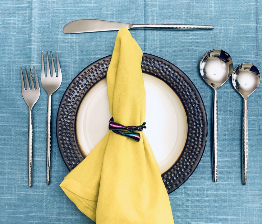 Stainless Steel Silver 20-PC Hammered Flatware Set