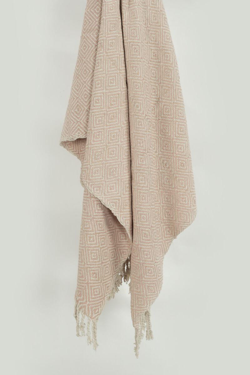 Blush/Natural 50" x 60" Throw Blanket