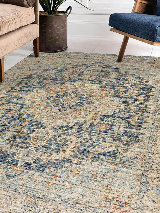 Bergama BE3 Navy 20" x 30" Rug