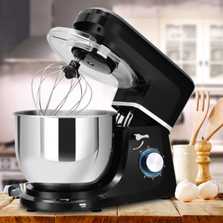 6 Speed 7.5 Qt Tilt-Head Stainless Steel Electric Food Stand Mixer
