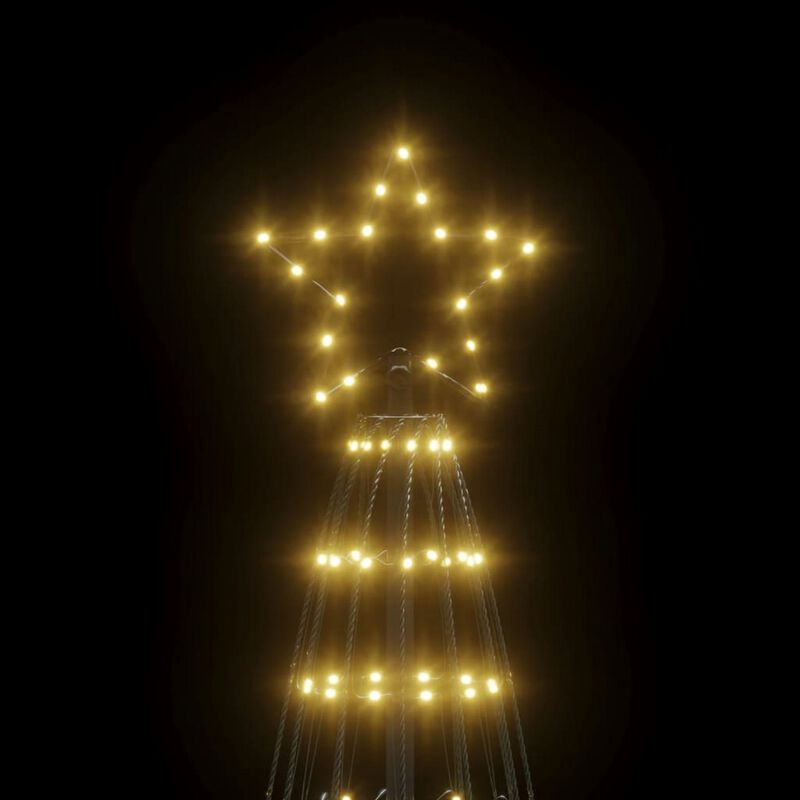 Outdoor Christmas Tree Light Decoration, 1554 Warm White LEDs, 16ft - Benzara
