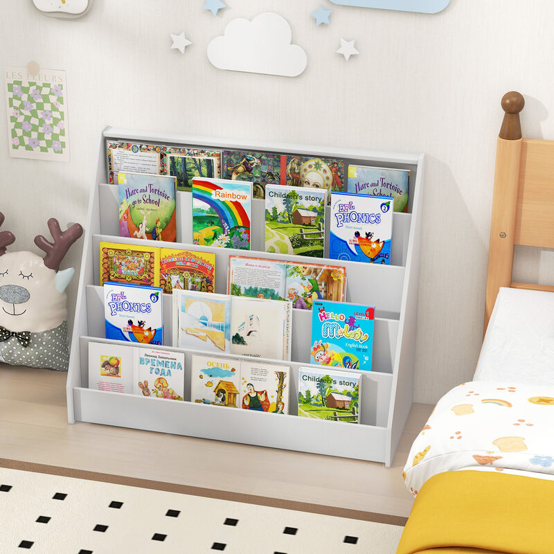 5-Tier Kids Bookshelf with Deep Compartments and Stable Baby Book Case