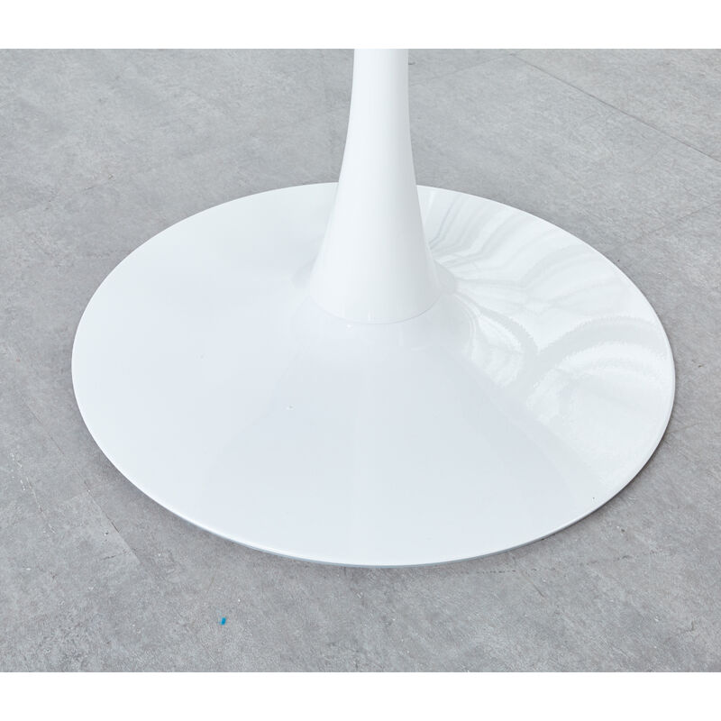 Tulip Table Mid-Century Dining Table For 2-4 People With Round MDF Table Top, Pedestal