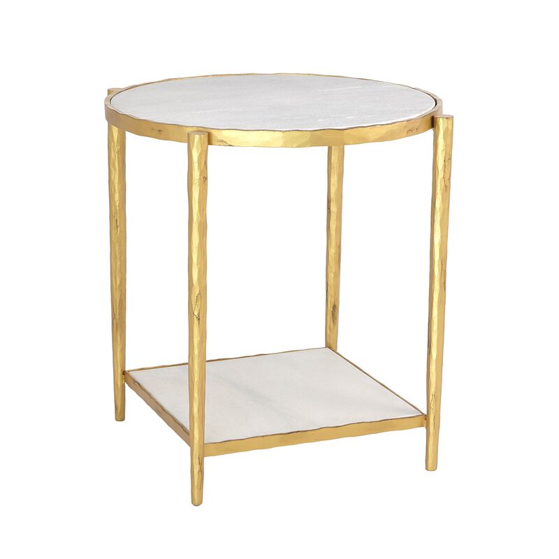 Circle/Square gold Side Table
