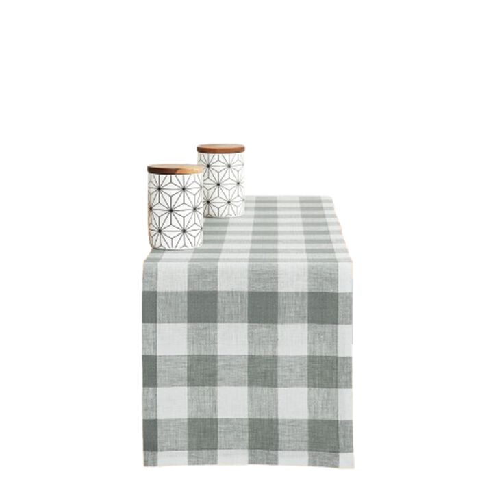 Solino Home 100% Pure Linen Table Runner | Buffalo Check