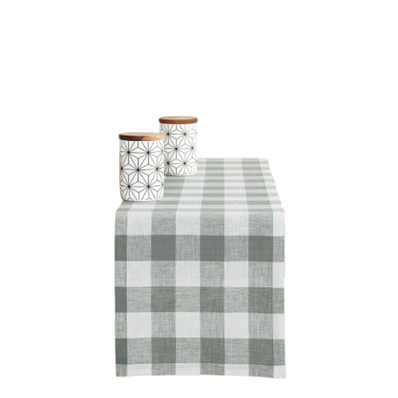 Solino Home 100% Pure Linen Table Runner | Buffalo Check