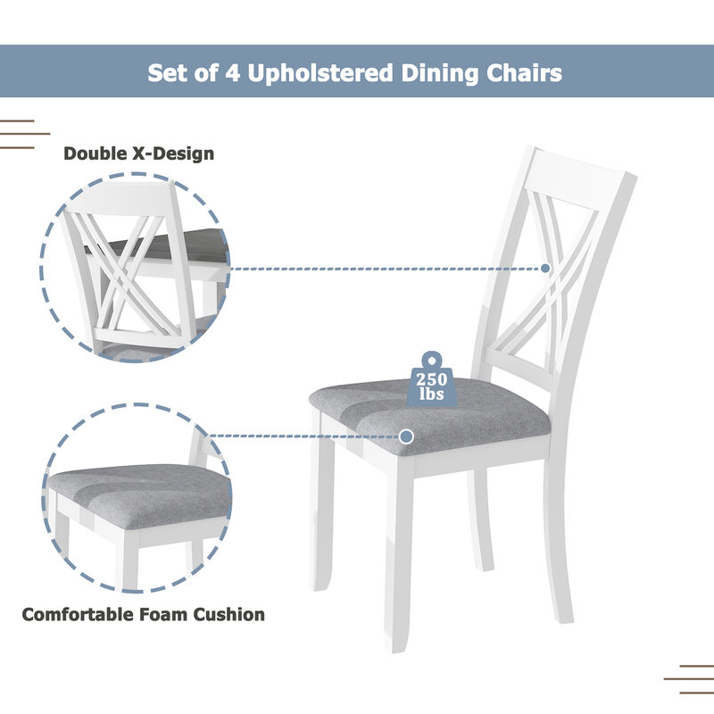 Merax 5-Piece Dining Table Chairs Set