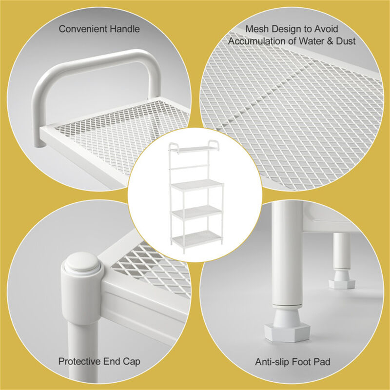 4-Layer Storage Shelf Versatile and Space-Saving Organizer for Kitchen and Dining