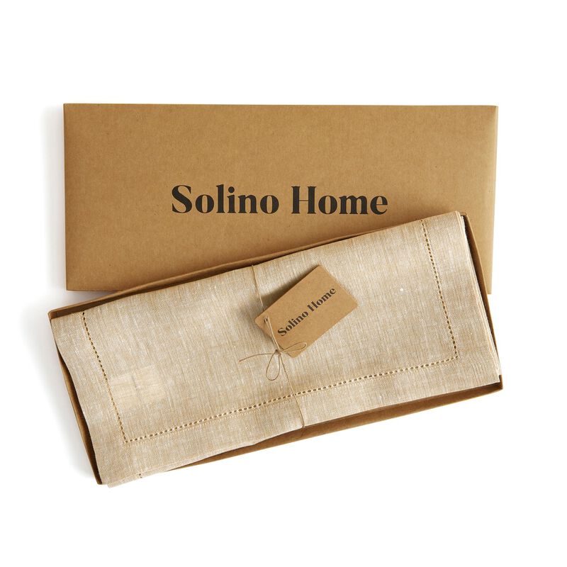 Solino Home 100% Pure Linen Table Runner 14 x 90 Inch | Milan