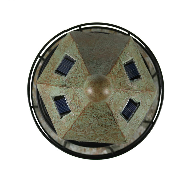 Sunnydaze 35 in Resin and Stone Solar LED Lighthouse Nautical Statue