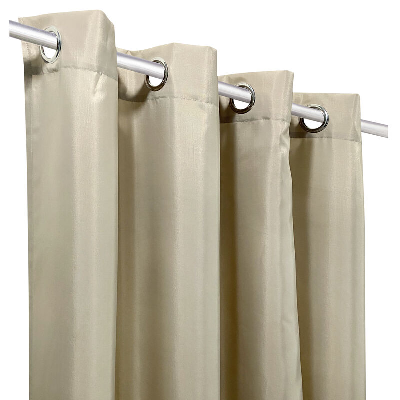 Commonwealth Seascapes Light Filtering Provide Privacy and Shade Grommet Outdoor Panel Pair Each Linen