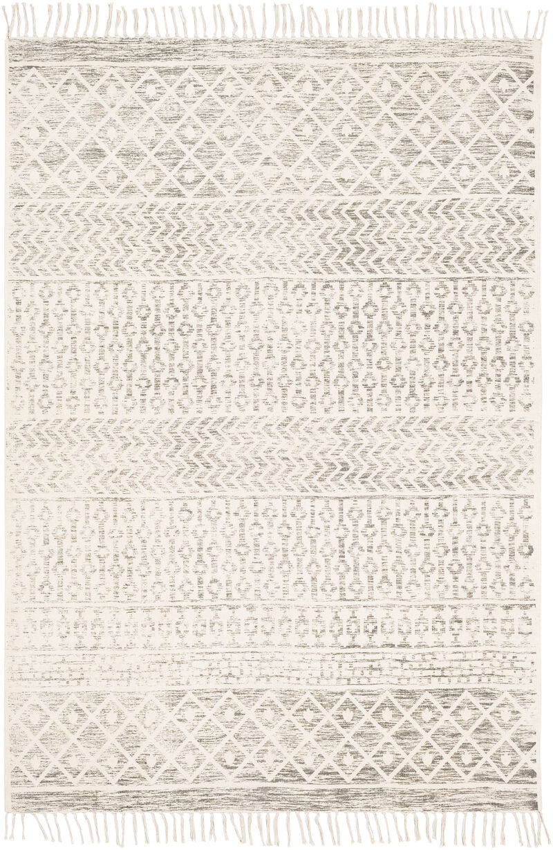 July JUY-2302 6' x 9' Black Rug