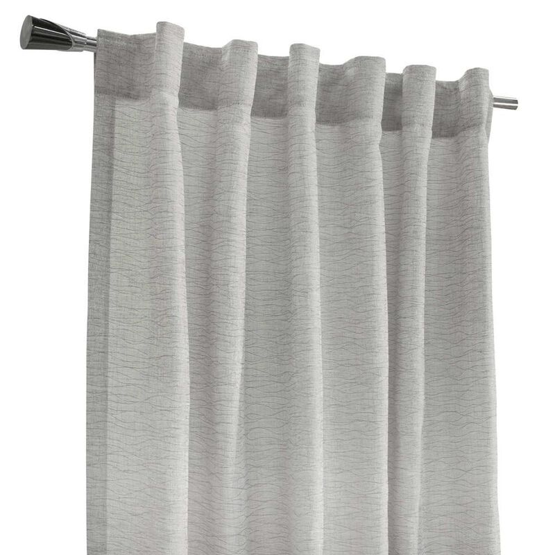 Commonwealth Danbury Dual Header Curtain Panel - 52x95", Silver
