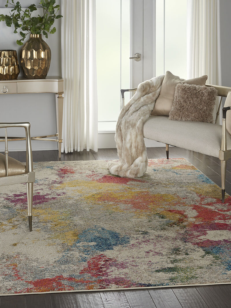 Celestial CES12 Ivory/Multicolor 6'7" x 9'7" Rug