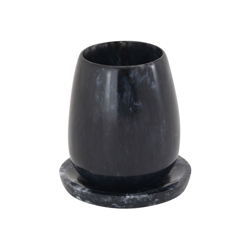 Rounded Blue Swirl Resin Kiddush Cup