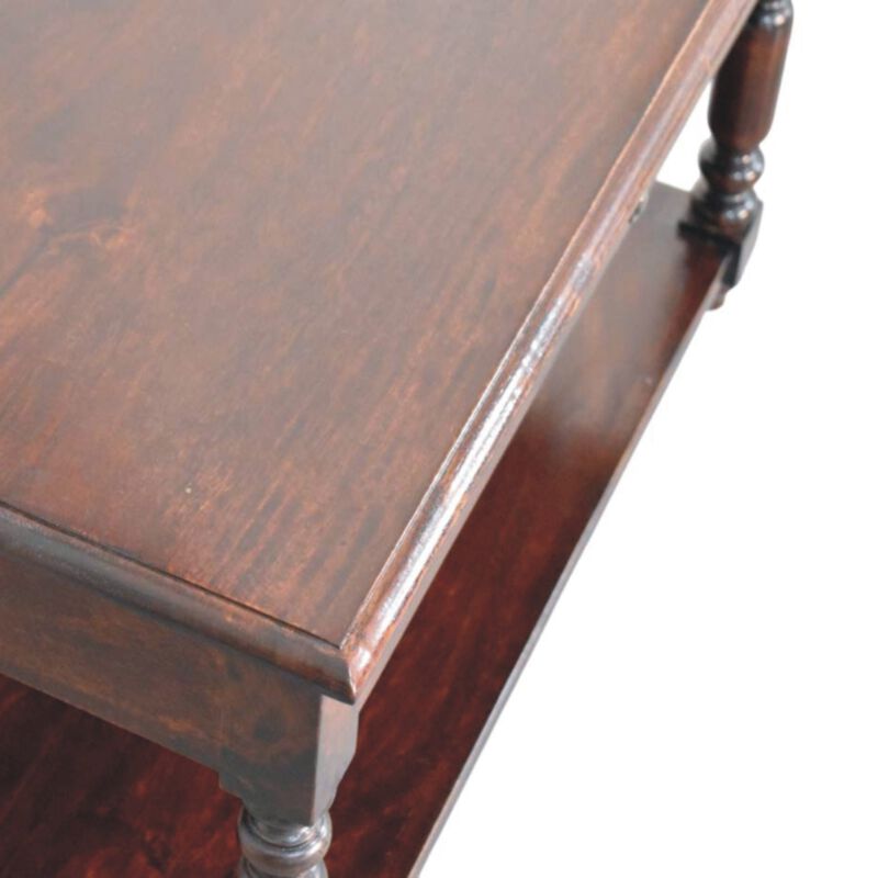 Artisan Furniture Solid Wood Turned Legs Cherry Console Table