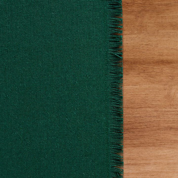 Solino Home 100% Pure Linen Table Runner 14 x 108 Inch | Fringe