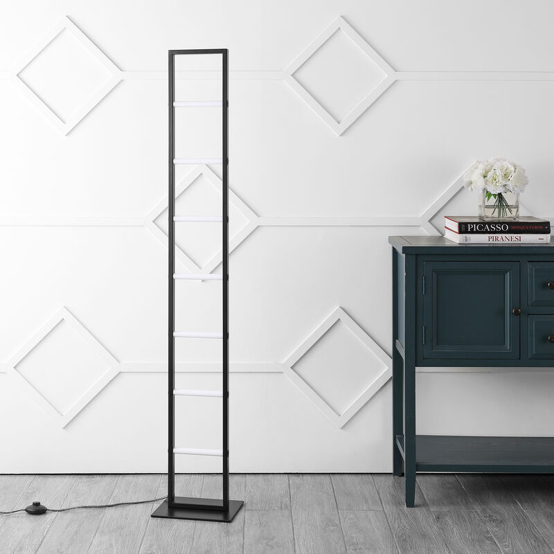Ivan Minimalist Modern Iron Ladder Dimmable Integrated LED Floor Lamp