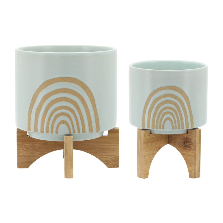 Arch Planter with Stand, Mint Set